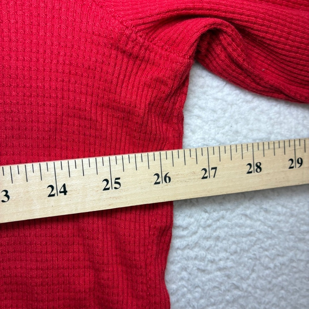 Polo Ralph Lauren Waffle Knit Hoodie Men 2XL Red Cotton Thermal Pullover NWT - Picture 4 of 6